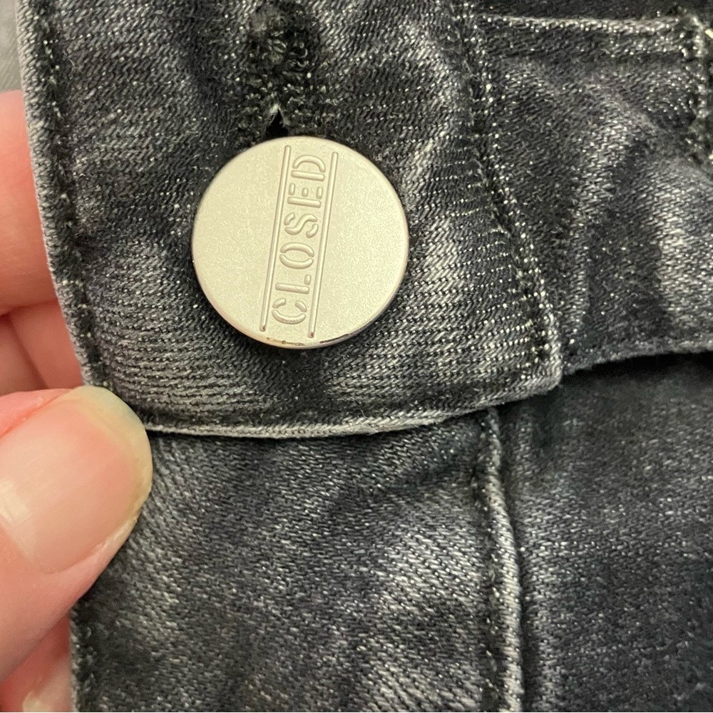 Closed Italian Jeans Skinny Baker Black Organic Cotton Ankle Crop Size 27 - Picture 8 of 12